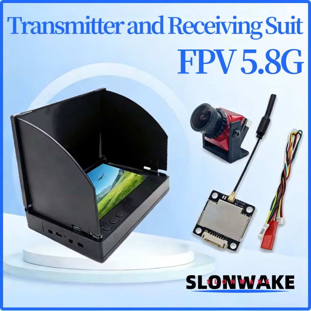 Drone Controller Screen - SLONWAKE FPVスーツ 5.8G 600mW VTX送信機 1500TVLカメラと5インチ受信ディスプレイ画面。