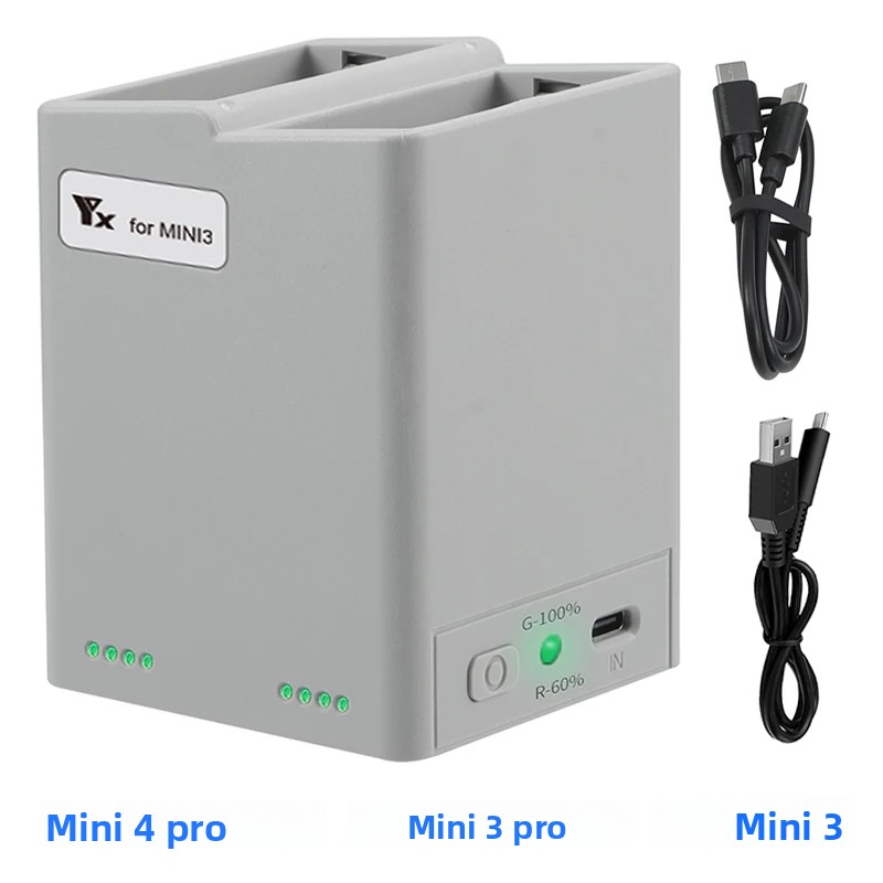 Drone Charging Hub - ドローン用バッテリー充電器ハブ,バッテリー充電バトラー,2バッテリー,dji mini 4 pro,dji mini 3,3pro,ドローンアクセサリー