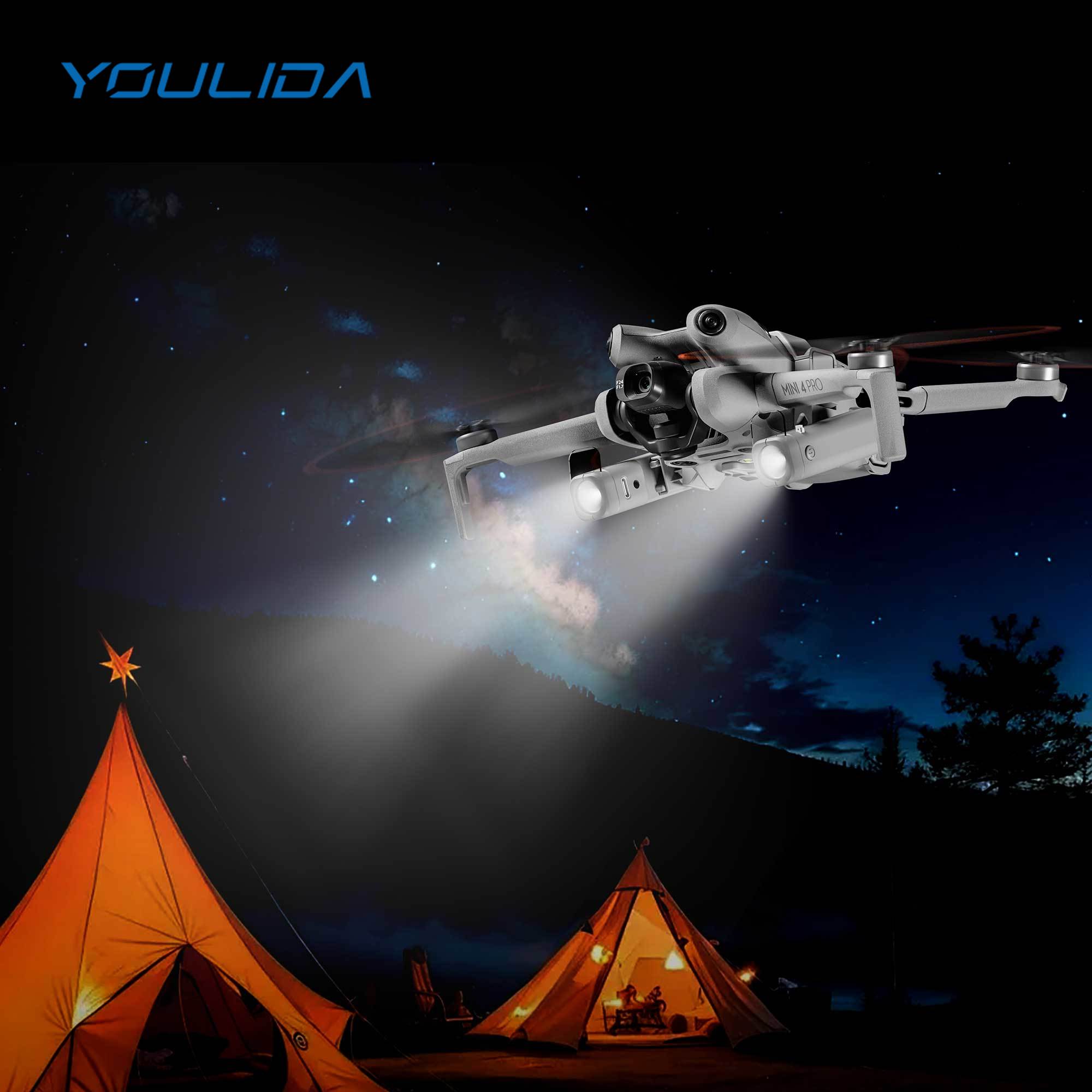 Drone Beacon Light - DJI ミニ 4 プロ LED ナイトナビゲーションライト長距離サーチライトドローンフライトランプ衝突防止ストロボライトアクセサリー