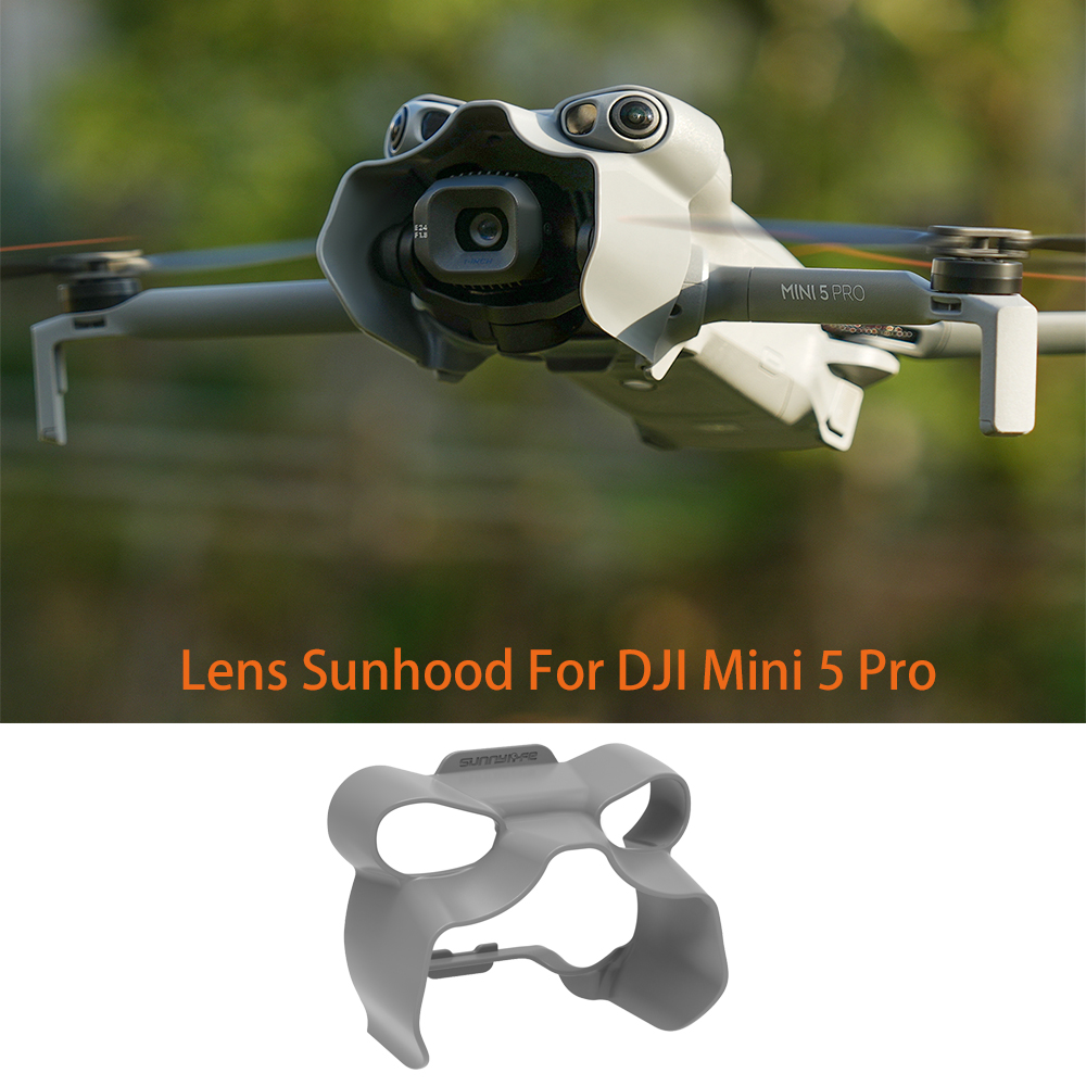 Drone Sun Shade - レンズカメラフード DJI MINI 5 PRO サンシェードアンチグレアレンズガードジンバル保護カバーサンフードドローンアクセサリー