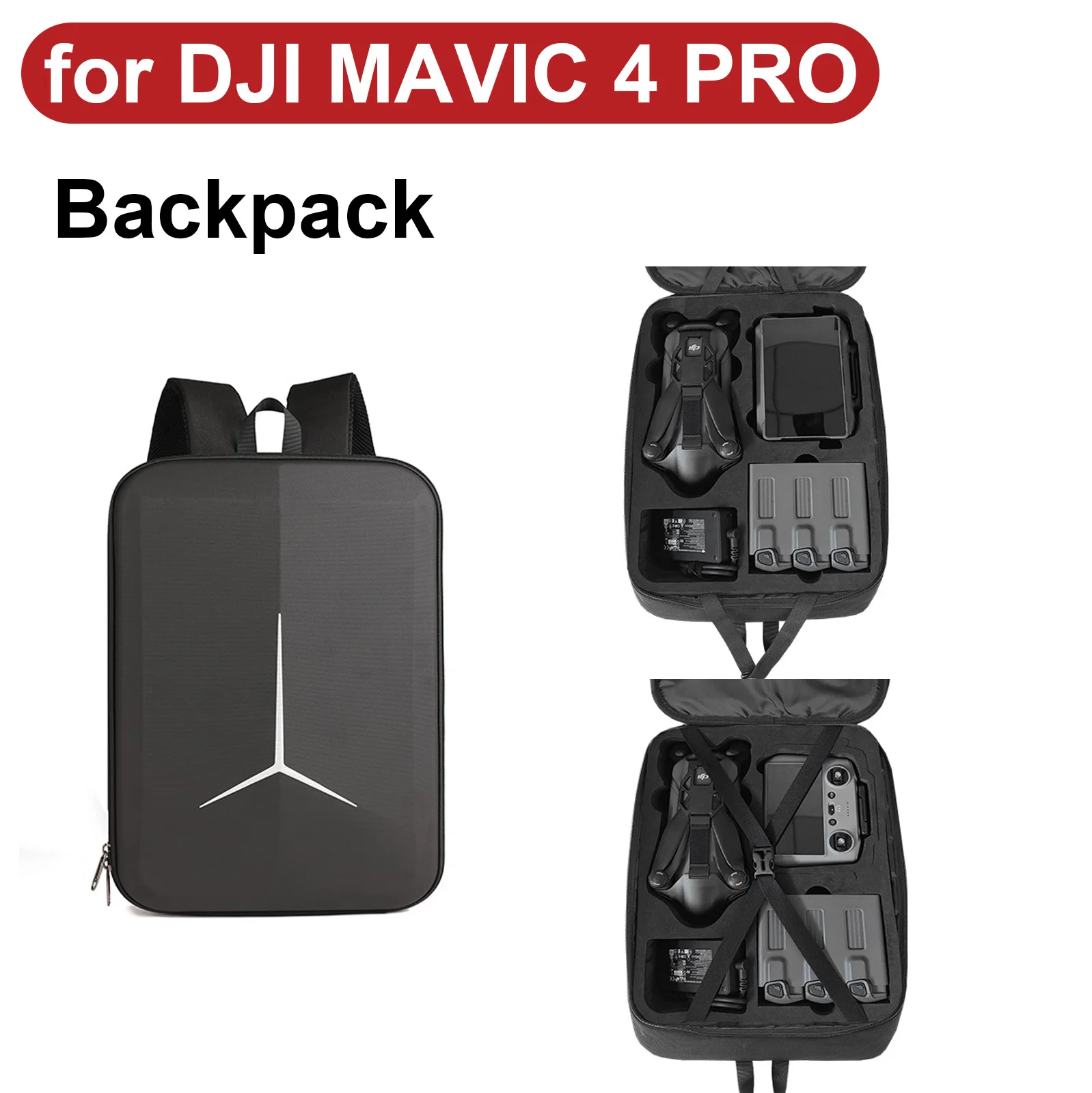 Drone Backpack - DJI MAVIC 4 PRO ドローン/コントローラー/充電ハブ用バックパック収納バッグ保護ケース EVA