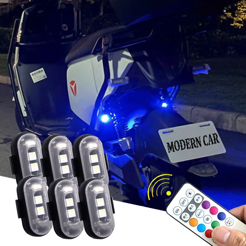 Drone Strobe Light - ワイヤレスリモコン付きストロボライト,LED警告灯,7色,航空機,車,オートバイ,自転車,rcドローン,フラッシュインジケーター,lam,2個,4個,8個