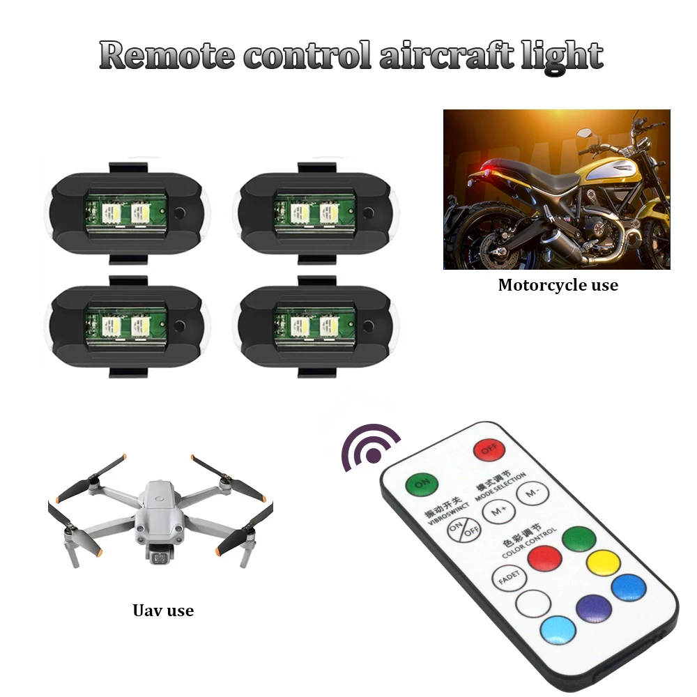 Drone Strobe Light - 衝突防止警告灯,LED,ミニ信号ライト,ドローンのストロボライト,オートバイランプ,7色インジケーター,rgb,1個