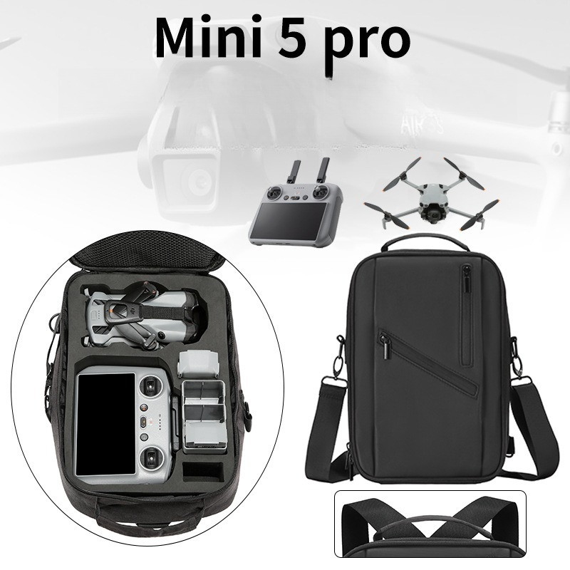 Drone Backpack - 防水ポータブルダブルショルダーバックパック収納バッグ DJI Mini 5 Pro ドローンオールインワンアクセサリー用