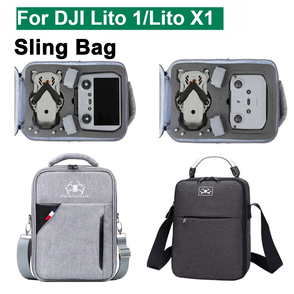 Drone Carrying Case - DJI Lito 1/Lito X1 ポータブルシングルショルダーバッグ収納バッグハンドバッグキャリングケースドローンアクセサリー
