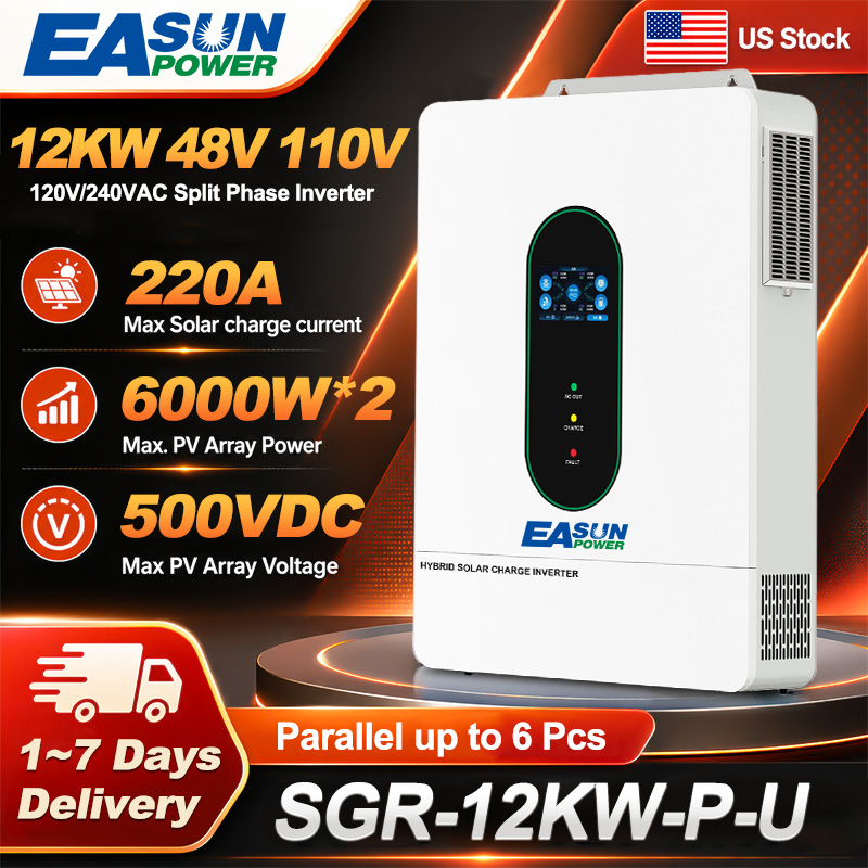 Drone Solar Charger - EASUN US 12KW 12000W スプリットフェーズソーラーインバーター 160A