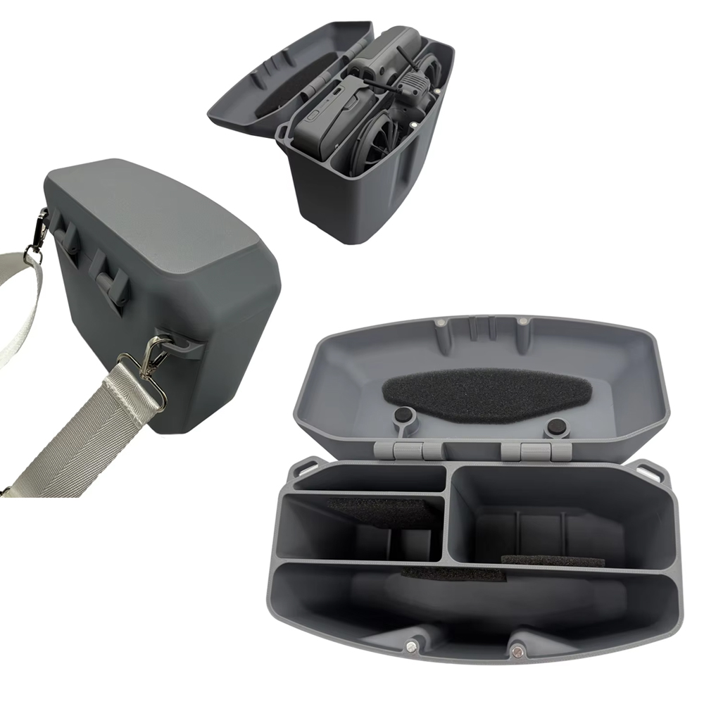 Drone Carrying Case - DJI Neo 2用3Dプリント製ボックス、磁気蓋付き、調整可能なストラップ、ドローンバッテリーハブとRC N3コントローラーを収納できるハードキャリングケース