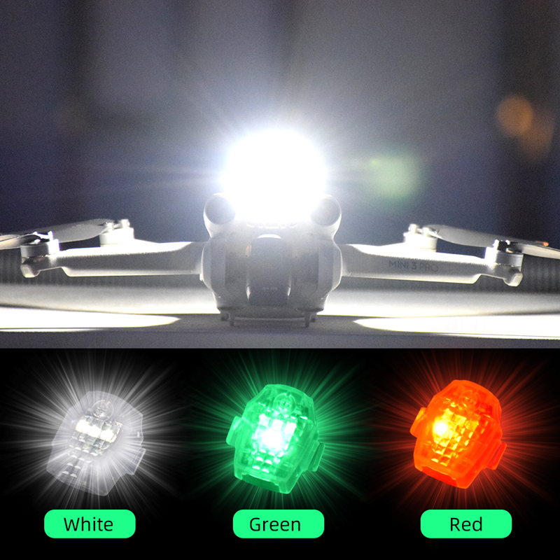 Drone Beacon Light - DJI Mini 3 Pro、Inspire 2 Proなどに対応したドローンストロボライト、3色調整可能な衝突防止ライト、ドローンヘッドテールランプ