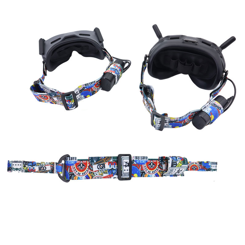 Drone Neck Strap - ジゴーグル用の伸縮性ストラップ付きヘッドバンド、2/fpvメガネv2、アクセサリー