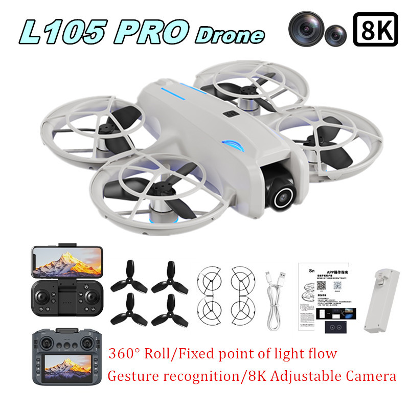 Drone Power Bank - L105 PRO ドローン デュエル 8Kレンズ 完全衝突防止＆完全密閉型