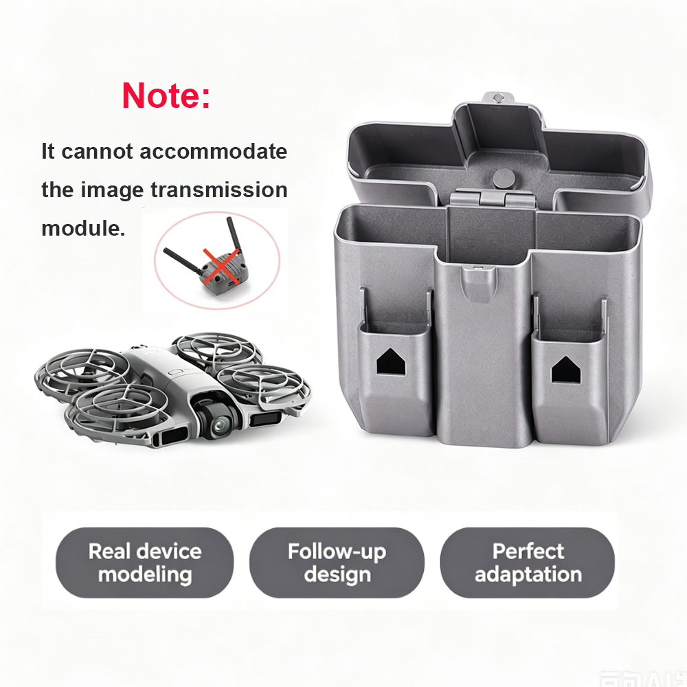 Drone Hard Shell Case - DJI NEO 2用ポータブルハードケースシェル磁気閉鎖保護カバーバッテリーボディ収納ボックス DJI NEO 2ドローンアクセサリー用