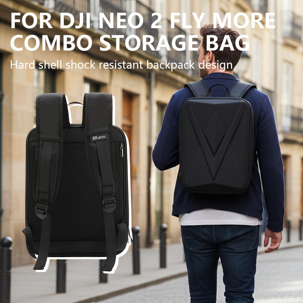 Drone Backpack - ハードバックパック DJI NEO 2 収納ケースショルダーバッグポータブルキャリングハンドバッグ DJI