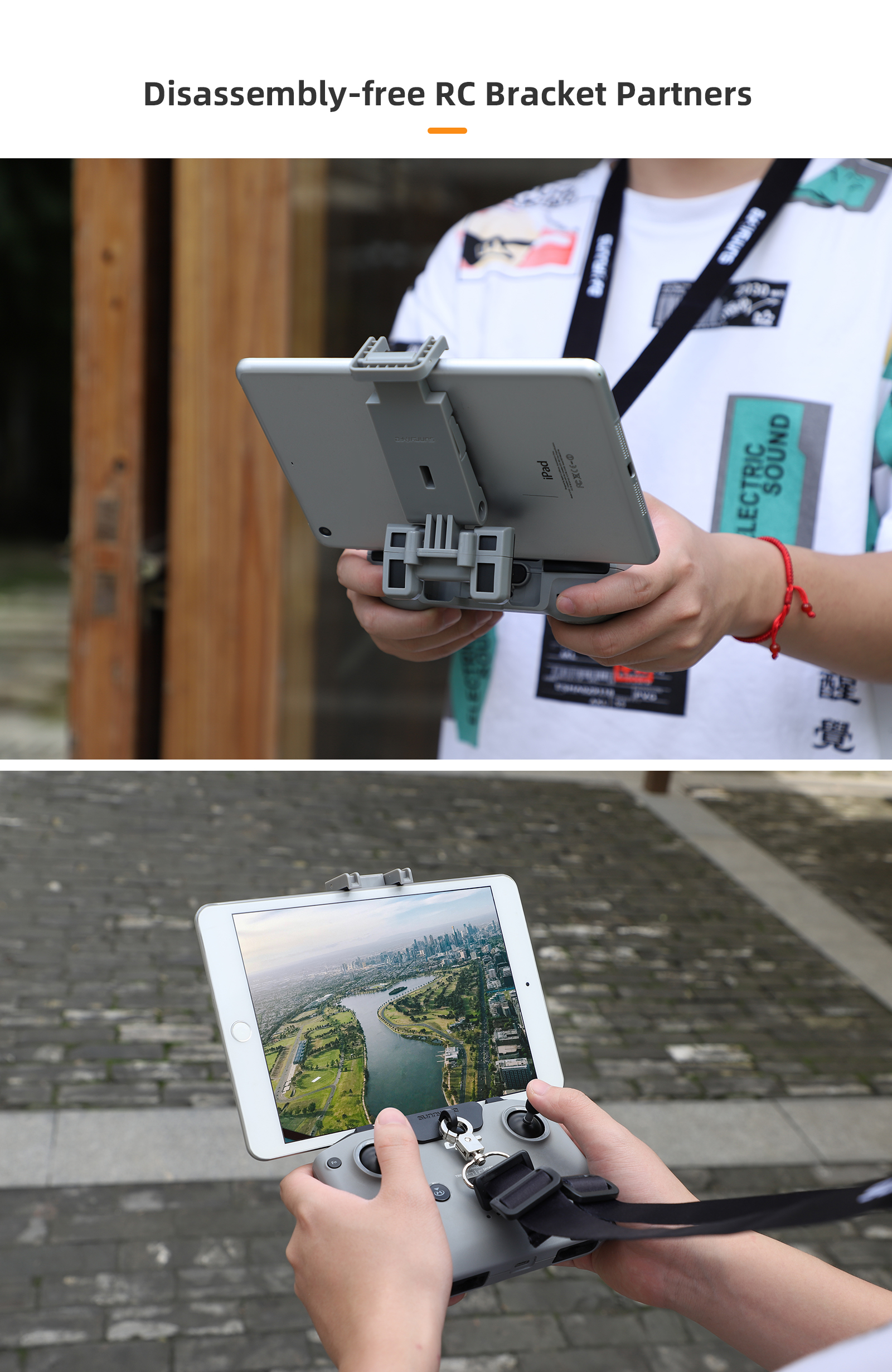 折りたたみ式デバイスアセンブリ,制御サポート,dji mav - Drone Tablet Mount のレビューと価格