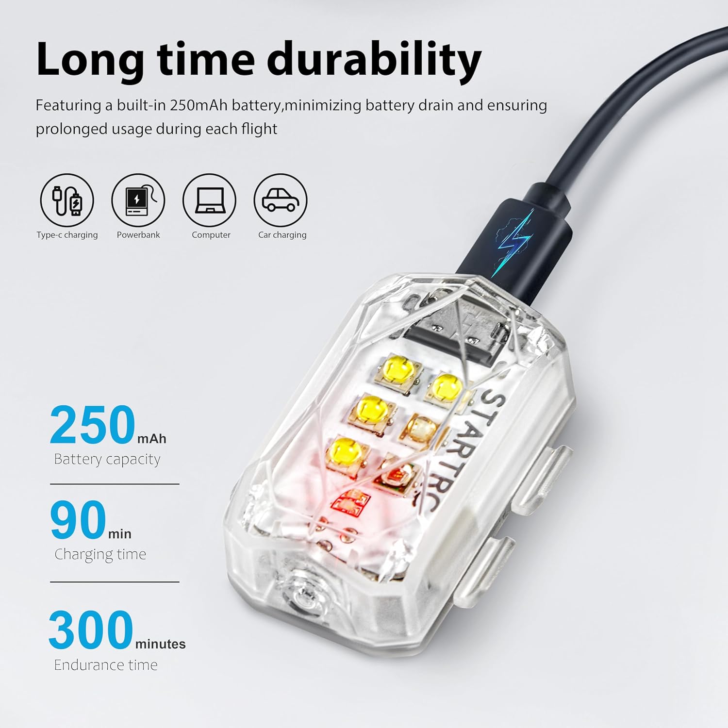 STARTRC ドローン ストロボライト 衝突防止ライト 充 - Drone Beacon Light のレビューと価格