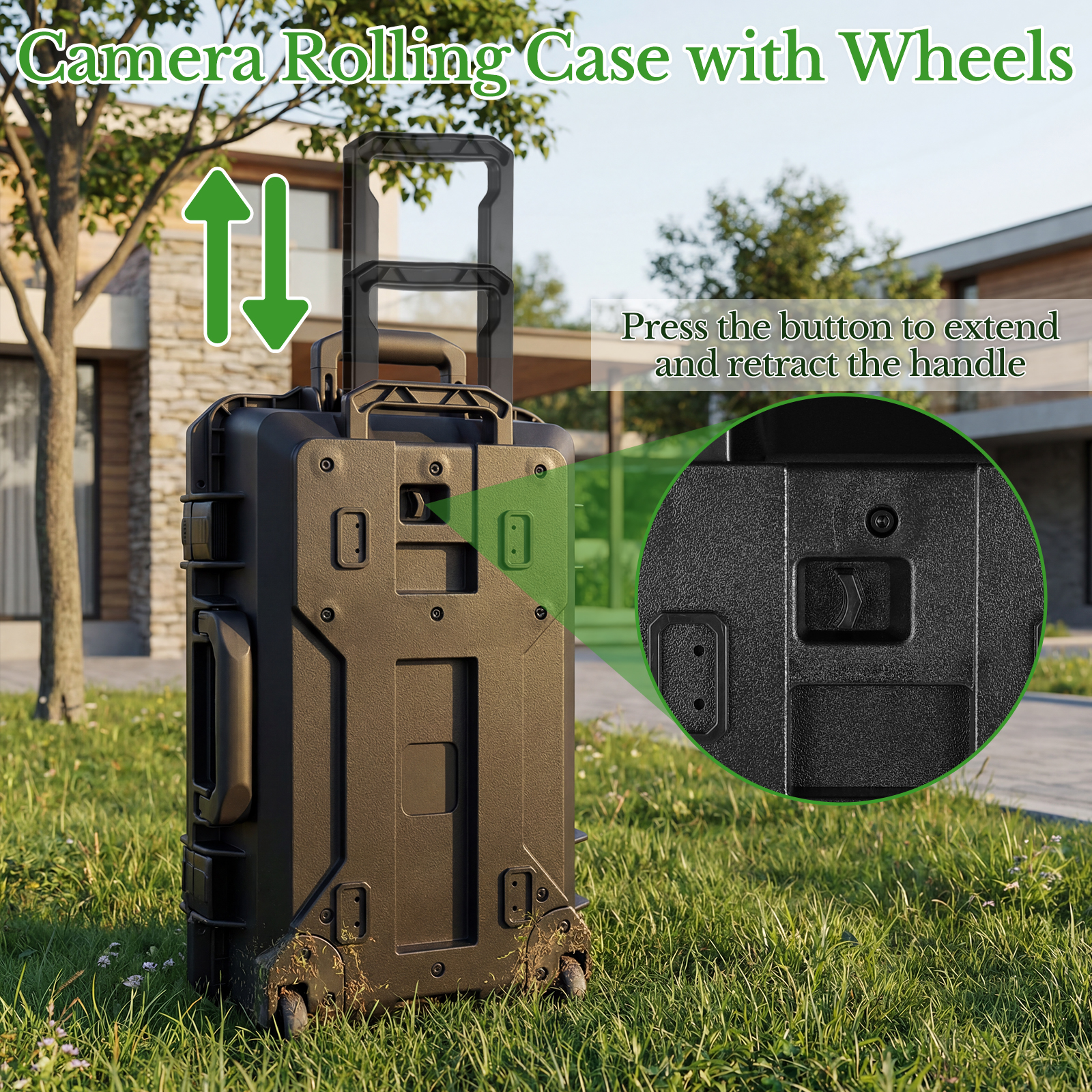 プロ仕様大型ハードローリングカメラケース、防水耐衝撃機材ツー - Drone Carrying Case のレビューと価格