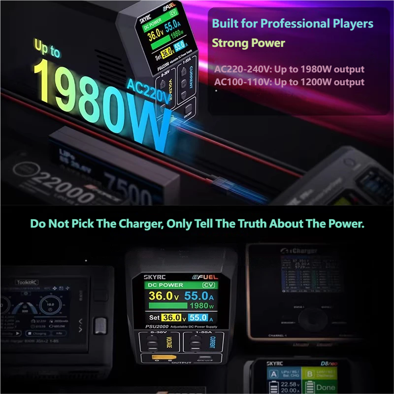 SKYRC PSU2000 1980W 調整可能な DC 電 - Drone Battery Charger のレビューと価格