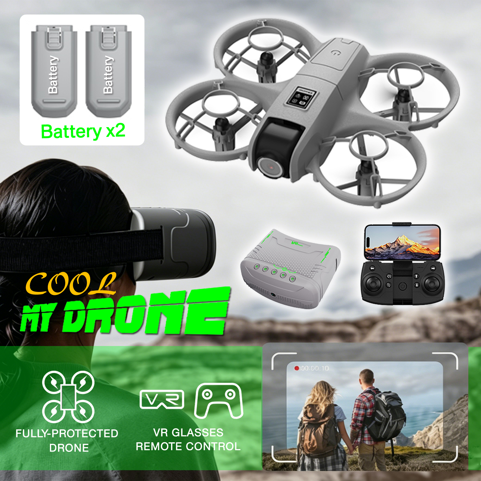 初心者でも使いやすいミニドローン/プロペラを効果的に保護/V - Drone Remote Controller Lanyard のレビューと価格