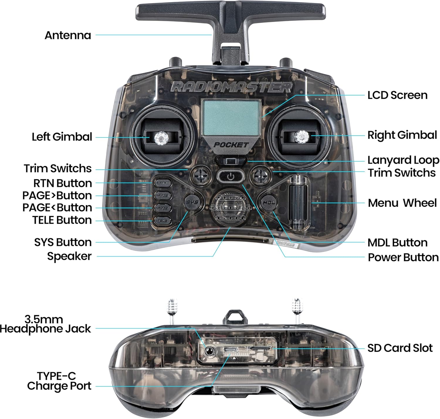 RadioMaster POCKET P16 2.4G ラジ - Drone Control Stick のレビューと価格