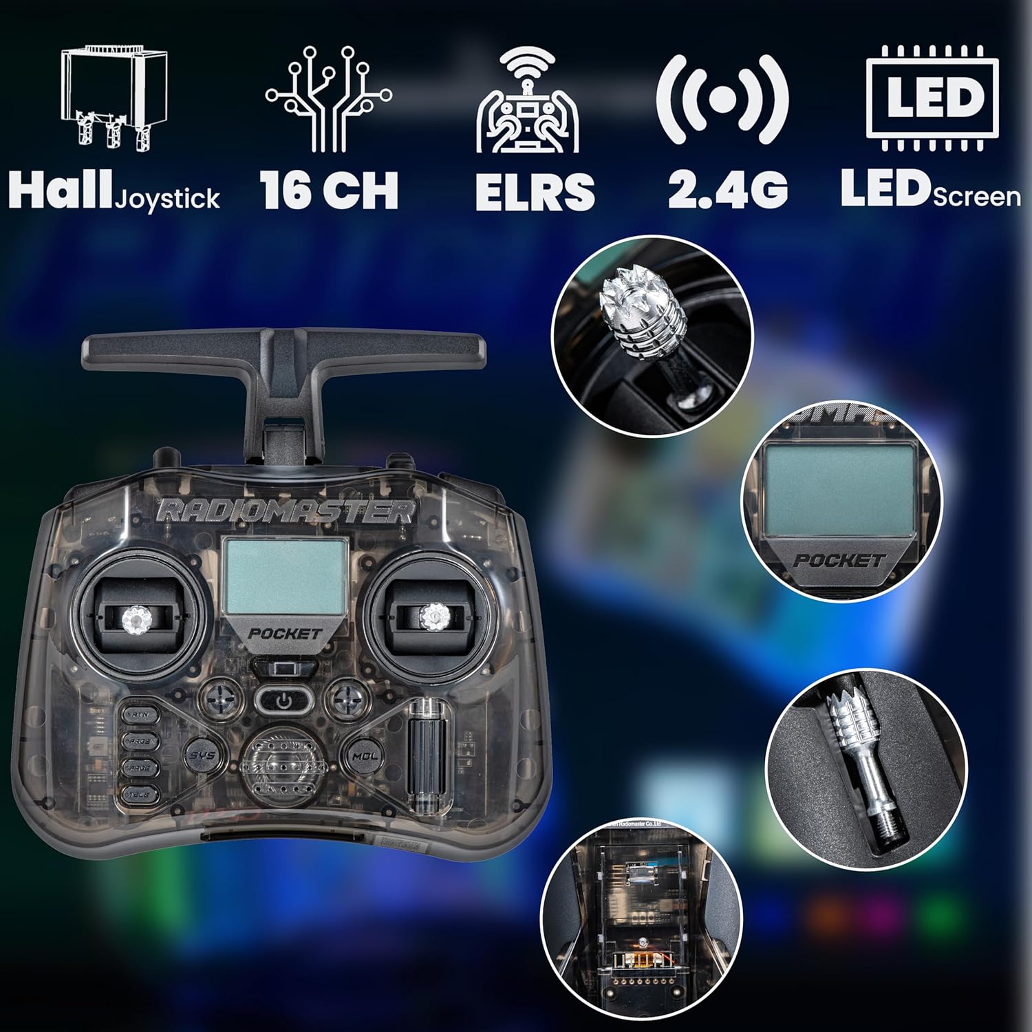 RadioMaster POCKET P16 2.4G ラジ - Drone Control Stick のレビューと価格