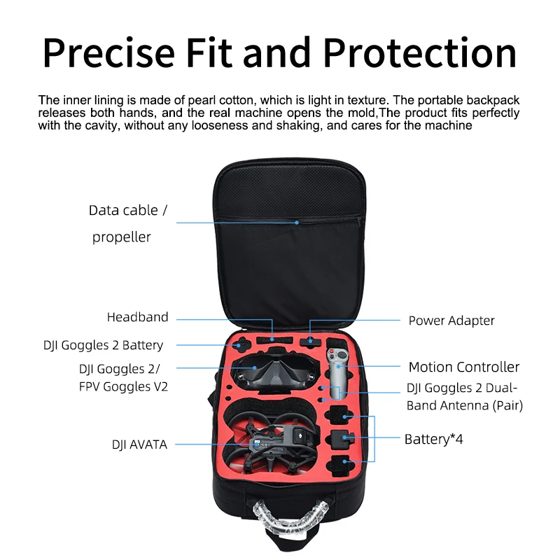 ポータブルケースバックパックナイロン防水バッグゴーグル V2 - Drone Backpack のレビューと価格