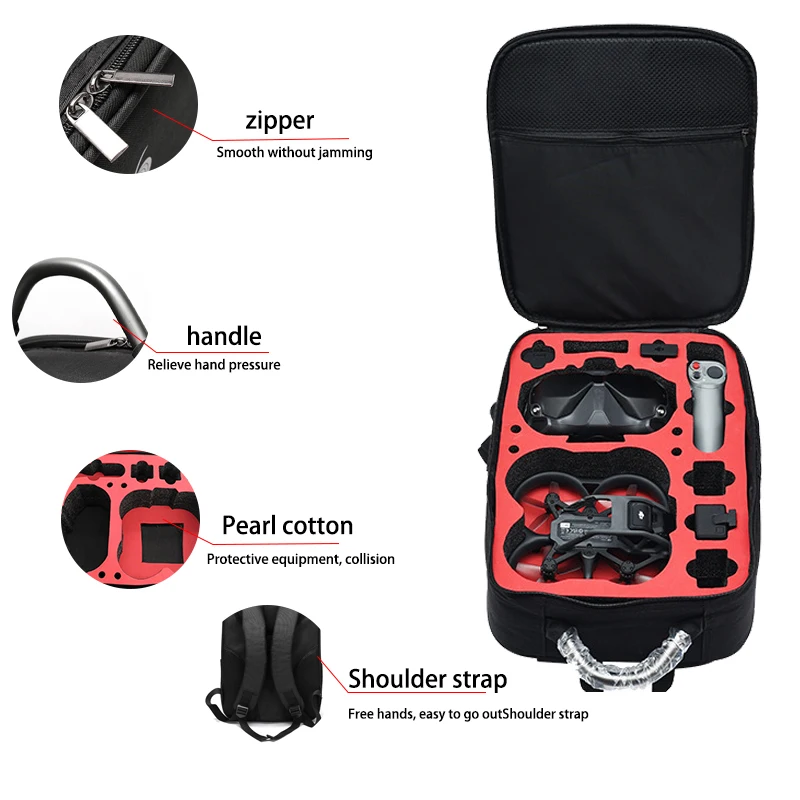 ポータブルケースバックパックナイロン防水バッグゴーグル V2 - Drone Backpack のレビューと価格