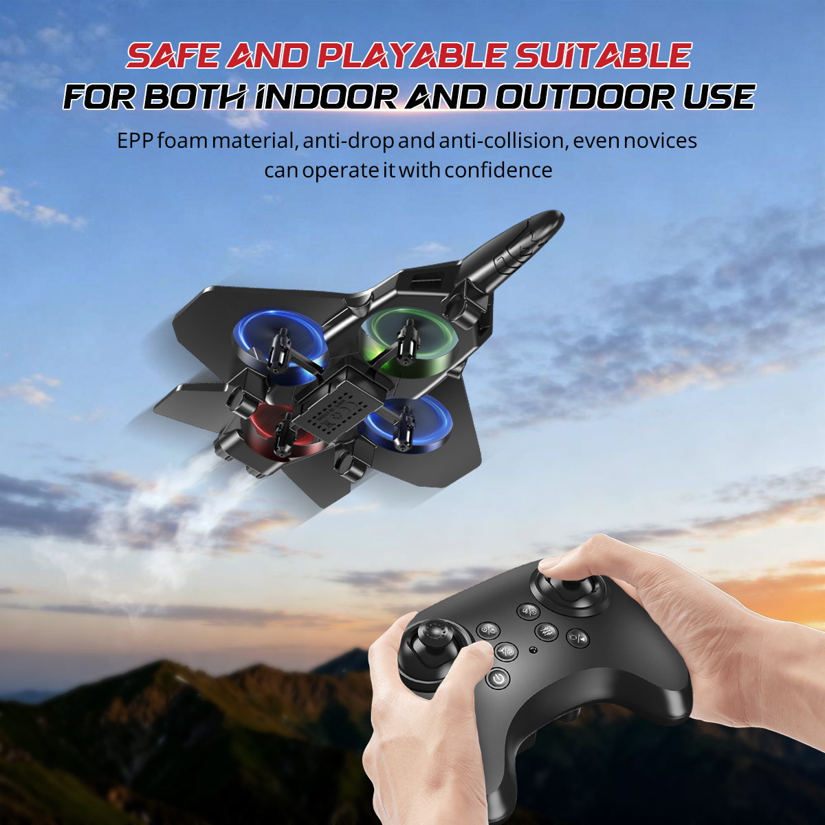 AXNEN 新型 E72 フォーム航空機スタント インテリジ - Drone Beacon Light のレビューと価格