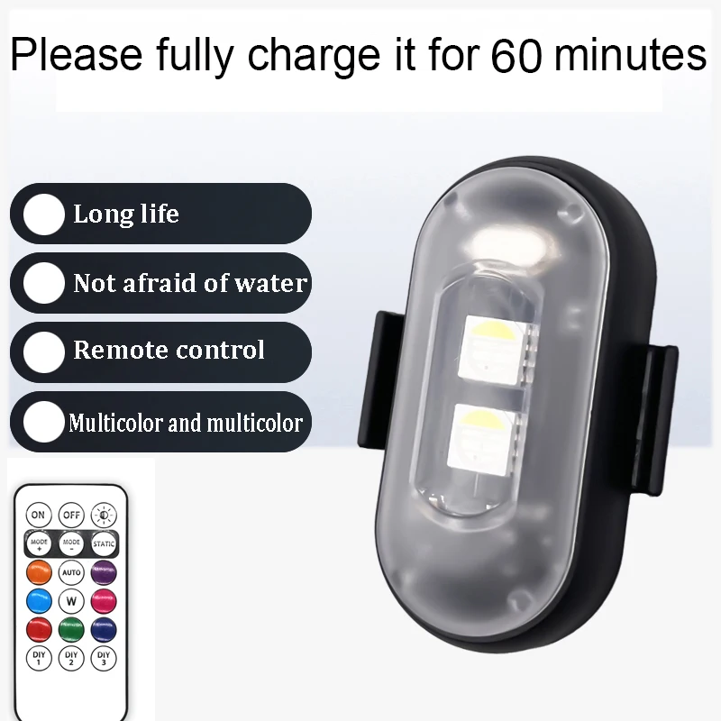 ワイヤレスリモコン付きストロボライト,LED警告灯,7色,航 - Drone Strobe Light のレビューと価格