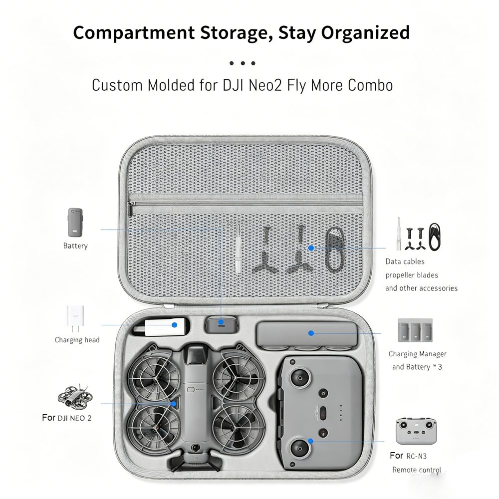 ポータブルトラベルオーガナイザーバッグケース DJI NEO - Drone Joystick Cover のレビューと価格