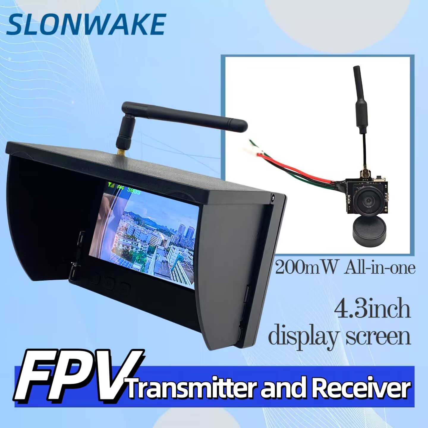 SLONWAKE 5.8G アナログビデオ伝送カメラ 200 - Drone Controller Screen のレビューと価格