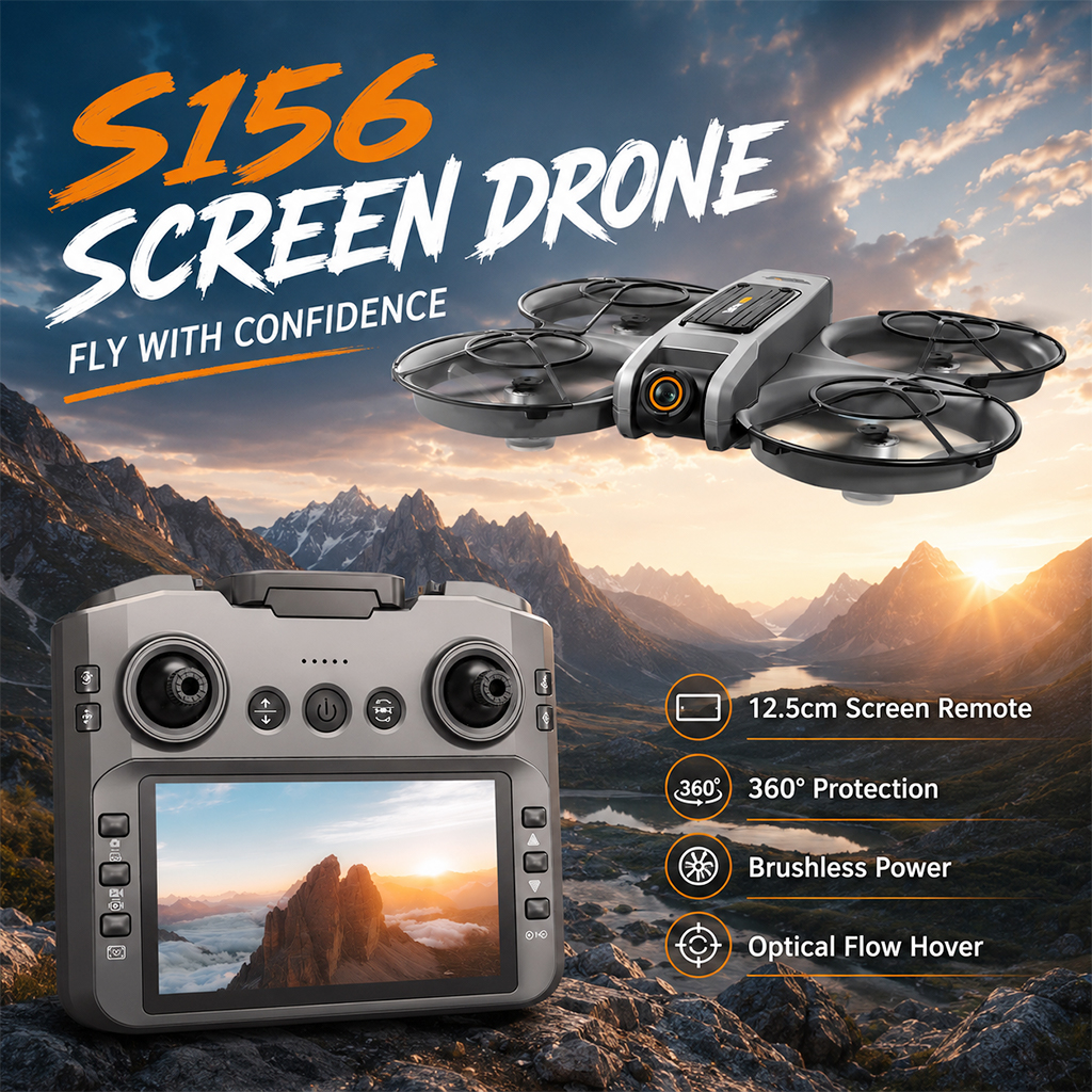 ZNLYRION S156 RCドローン 8Kデュアルカメラ - Drone Controller Screen のレビューと価格