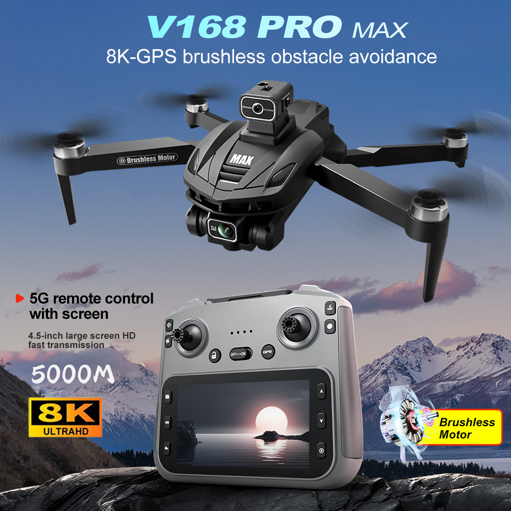 V168 PRO Max GPS ドローン 8K プロフェッ - Drone Power Bank のレビューと価格