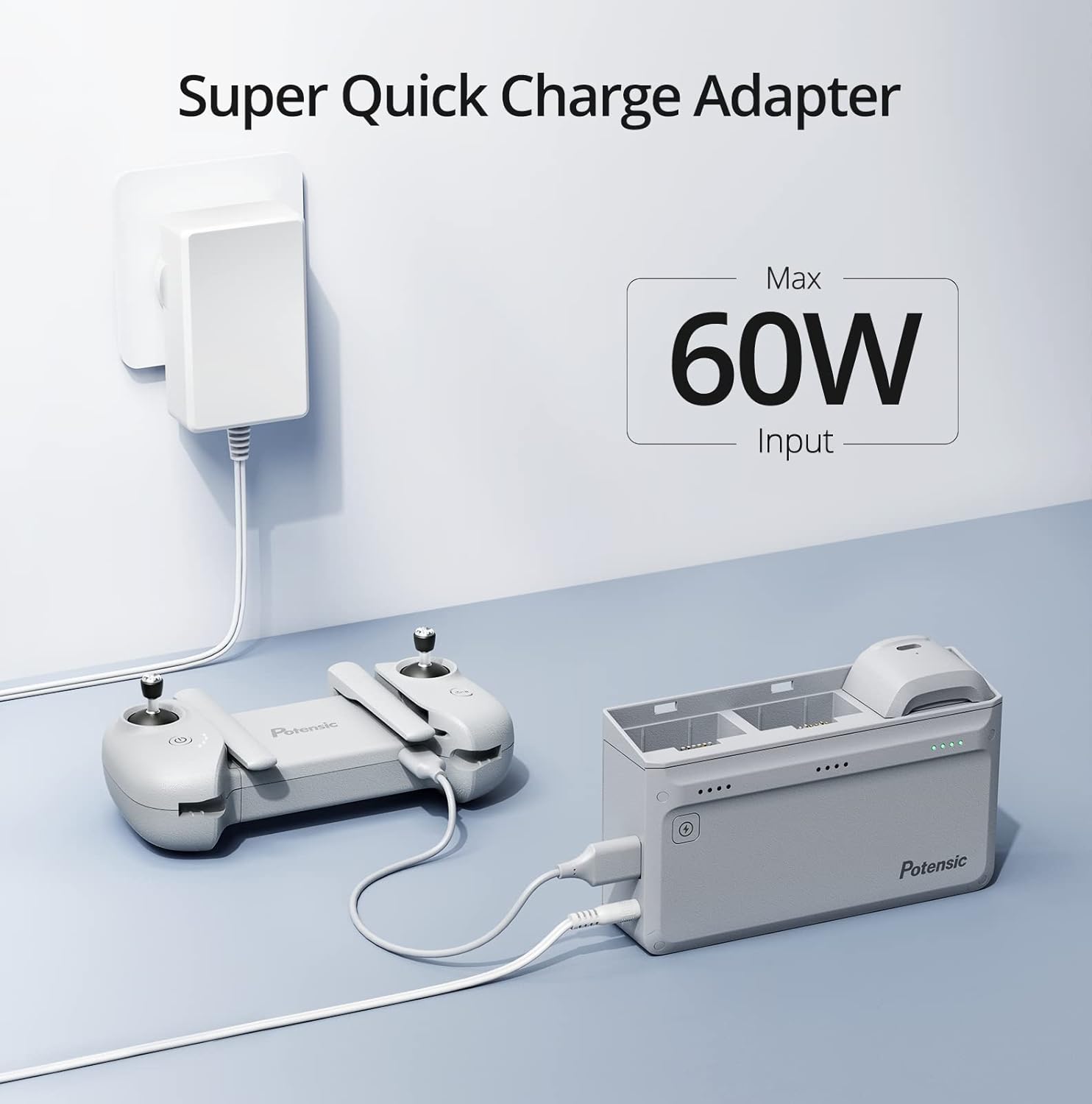 Potensic オリジナル 60W 充電ハブ ATOM 2 - Drone Charging Hub のレビューと価格