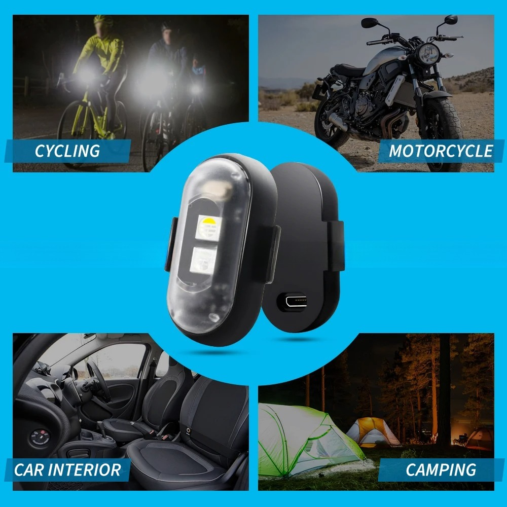 オートバイストロボライト、APP制御RGB LED、スクータ - Drone Strobe Light のレビューと価格