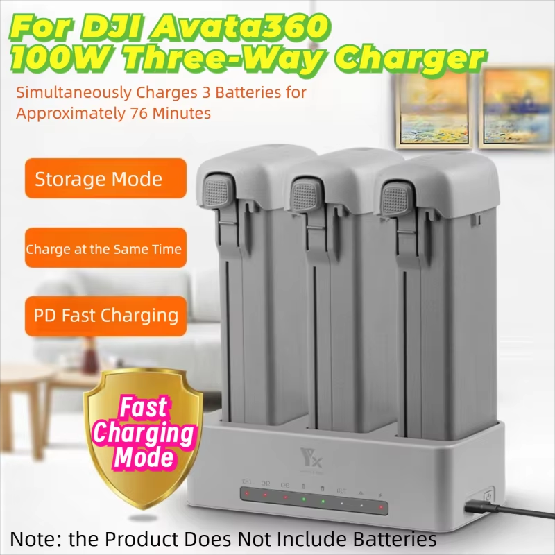 DJI AVATA360 ドローンバッテリー用 3 ウェイ急 - Drone Charging Hub のレビューと価格
