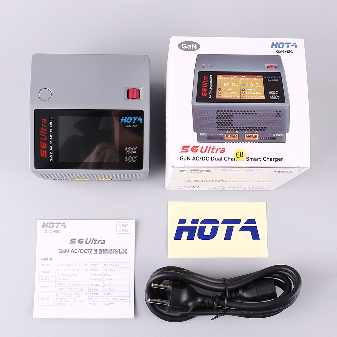 HOTA S6 ウルトラ窒化ガリウムモデル航空機デュアルチャ - Drone Battery Charger のレビューと価格