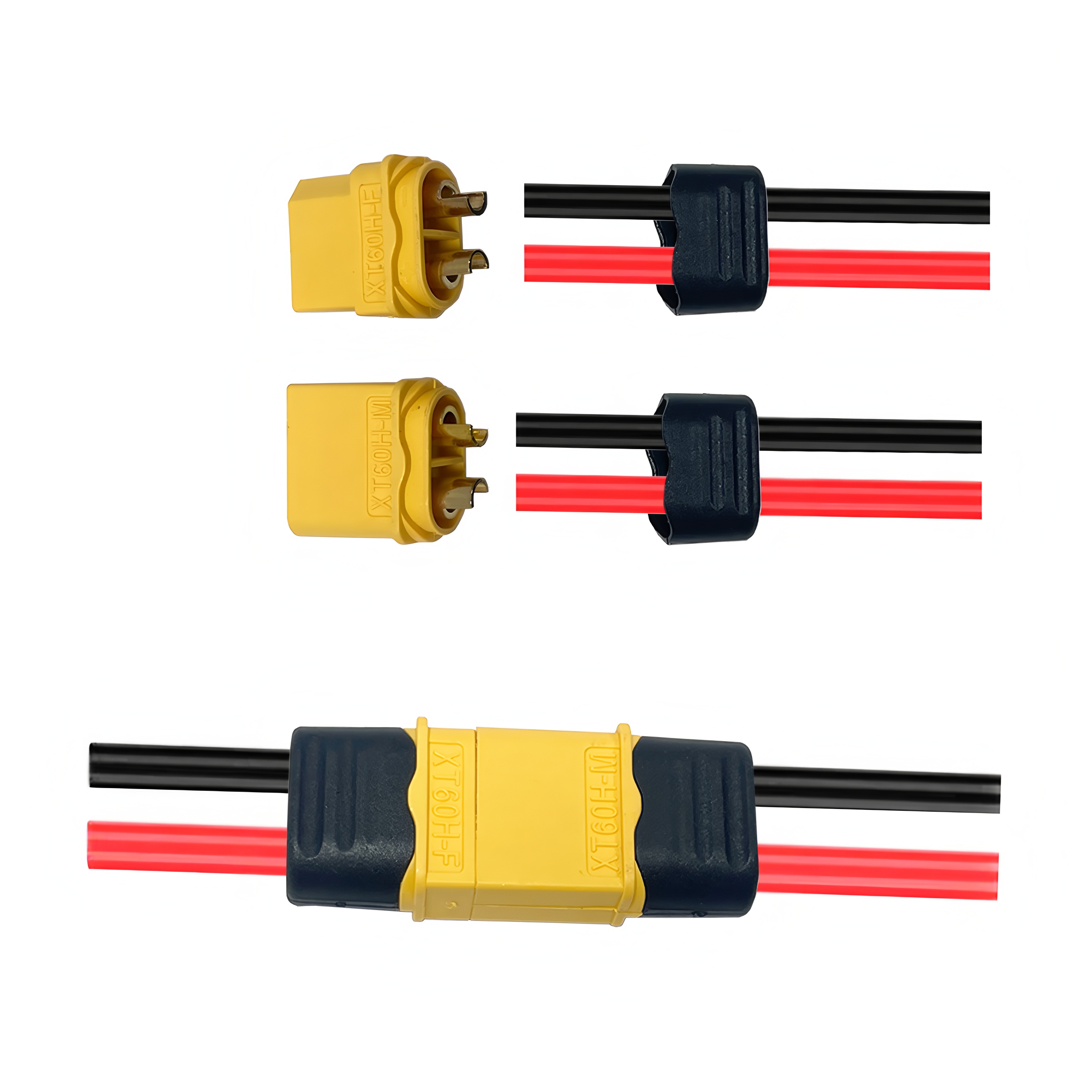 10/20ペア XT60H コネクタプラグとシースハウジング - Drone Battery Adapter のレビューと価格