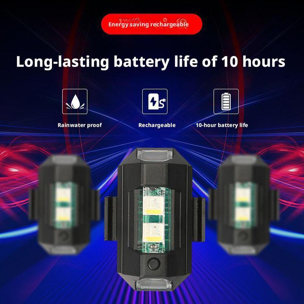 2 個ミニ LED ストロボライト装飾、7 色 LED 衝突 - Drone Beacon Light のレビューと価格
