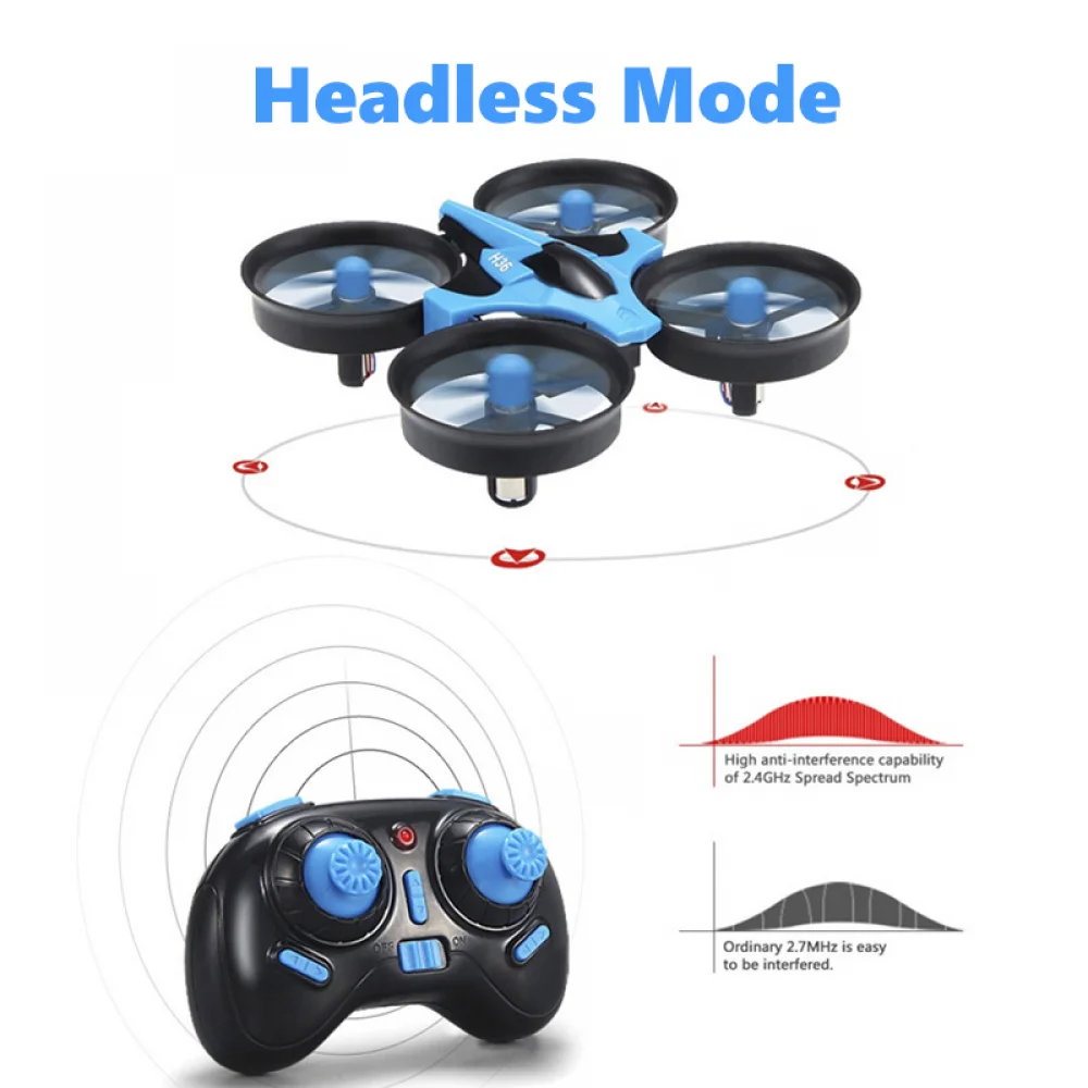 JJRC H36 ミニRCドローン 4ch 6軸ヘッドレスモ - Drone Remote Controller Lanyard のレビューと価格