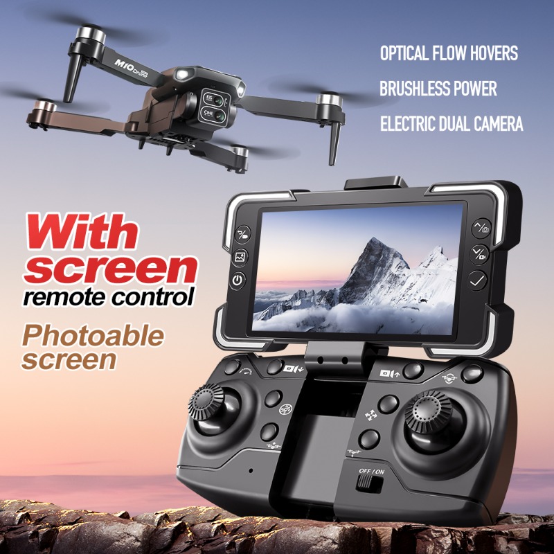 M10カメラドローン、画面付きリモコン、デュアルカメラ、オプ - Drone Power Bank のレビューと価格