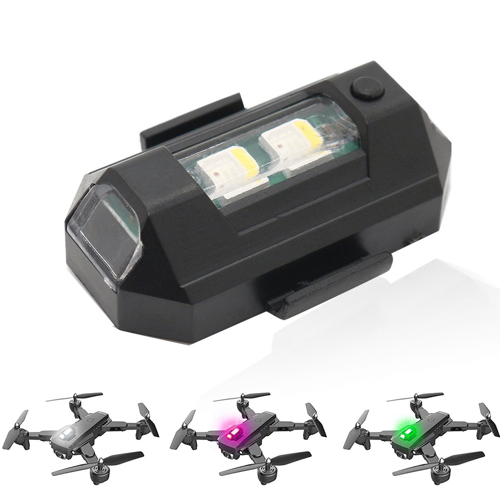 オートバイLED RGB警告灯 車用ユニバーサルFPV RC - Drone Strobe Light のレビューと価格