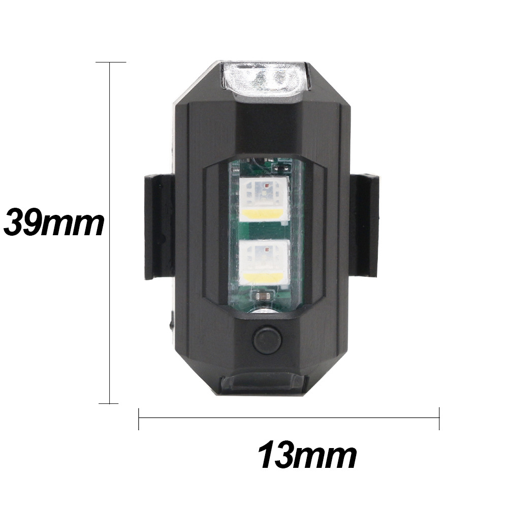オートバイLED RGB警告灯 車用ユニバーサルFPV RC - Drone Strobe Light のレビューと価格