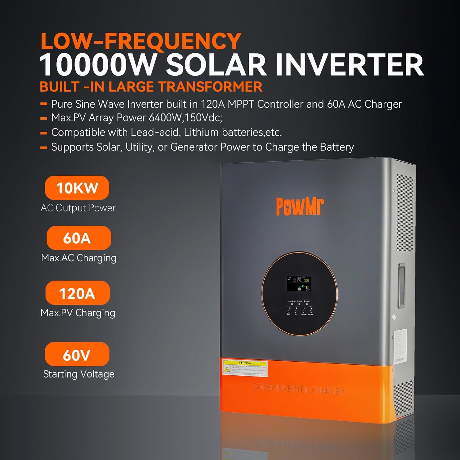 PowMr 10KW 5KW スプリットフェーズインバーター - Drone Solar Charger のレビューと価格