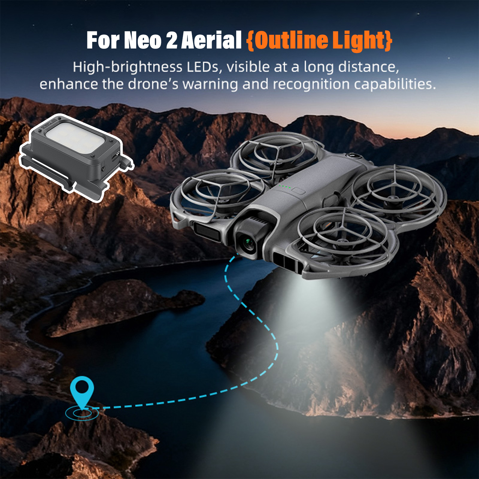 充電式 LED ランディングギア フラッシュ LED ライト - Drone Beacon Light のレビューと価格